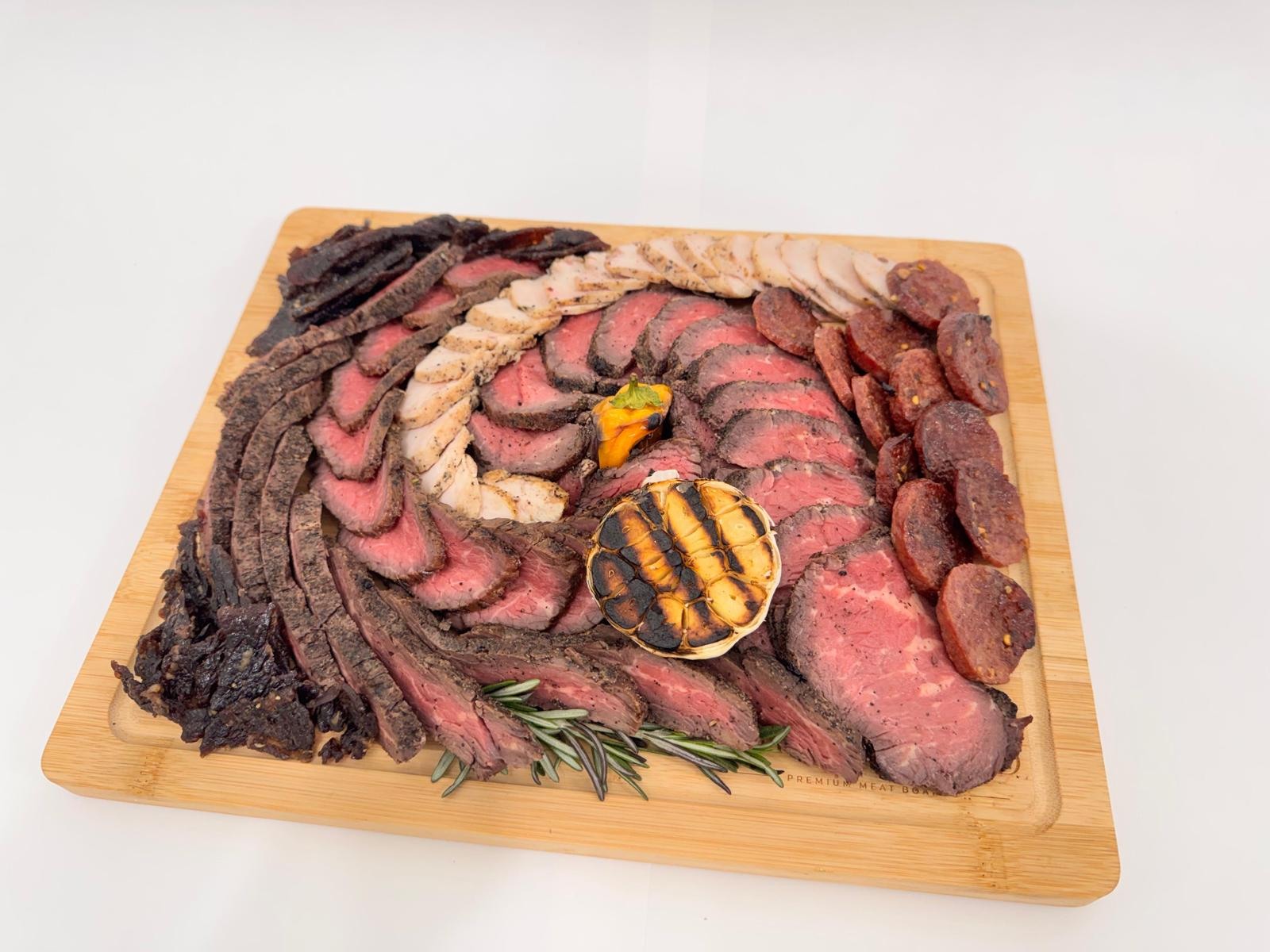 Blaze, the medium Charboard with sliced charcoal-grilled meats